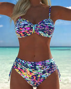 Audrey - Conjunto de bikini con estampado colorido