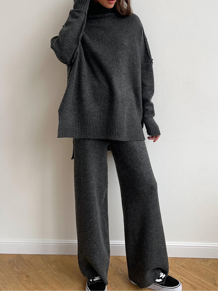 Conjunto de suéter de tricô aconchegante Sofia