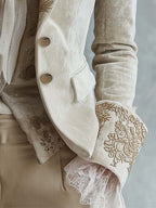 Jenna - Women’s Ivory Embroidered Tailored Blazer
