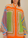 Camisa de mangas abullonadas Celeste