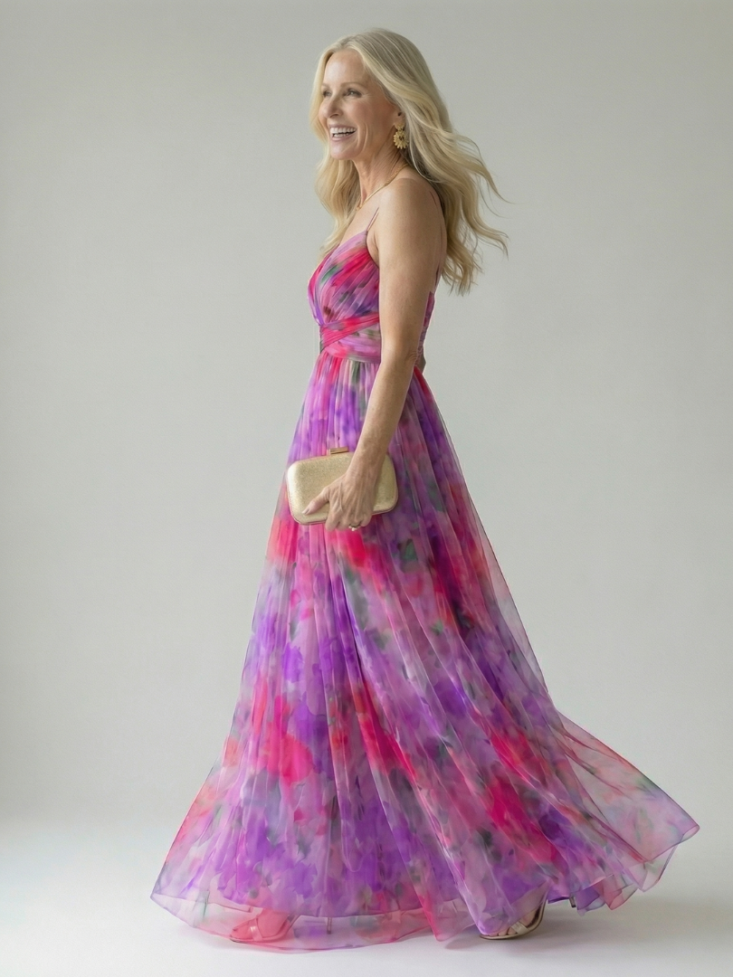 Isel | Vestido maxi suave com trespasse