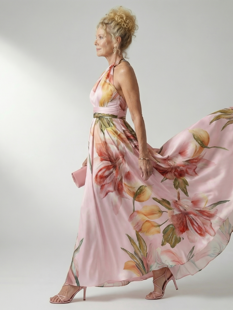 Amiel | Vestido largo ligero de flores