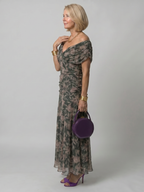 Calen | Vestido fluido midi ombro a ombro