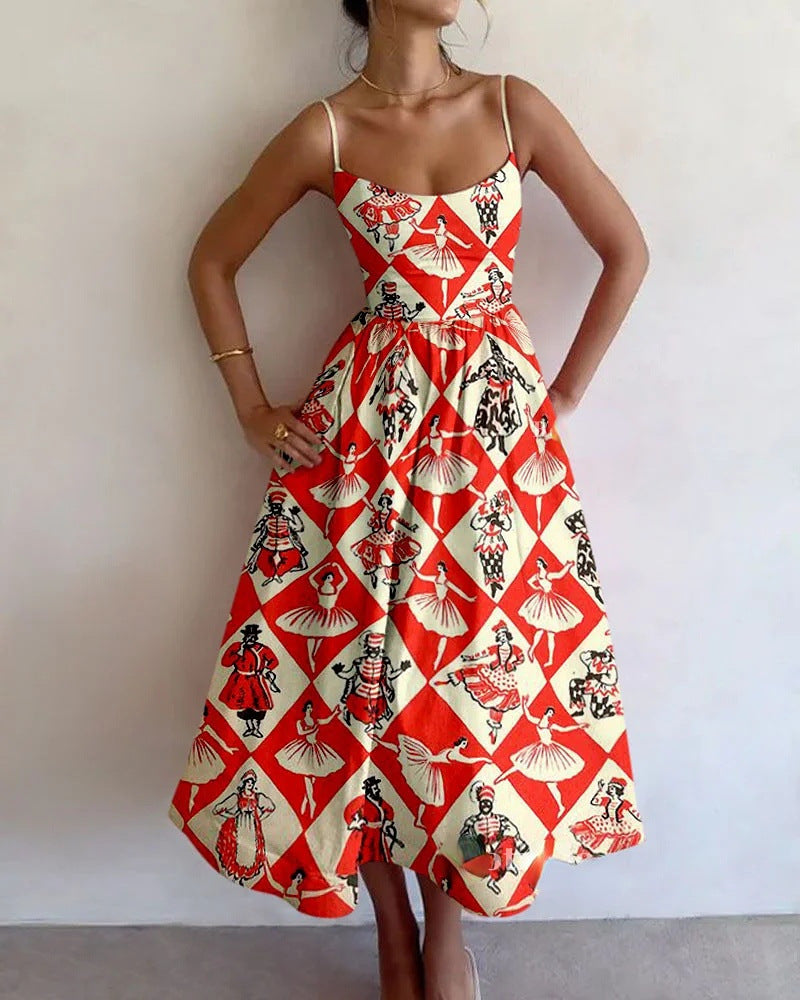 Virella | Vestido midi Carrossel vintage