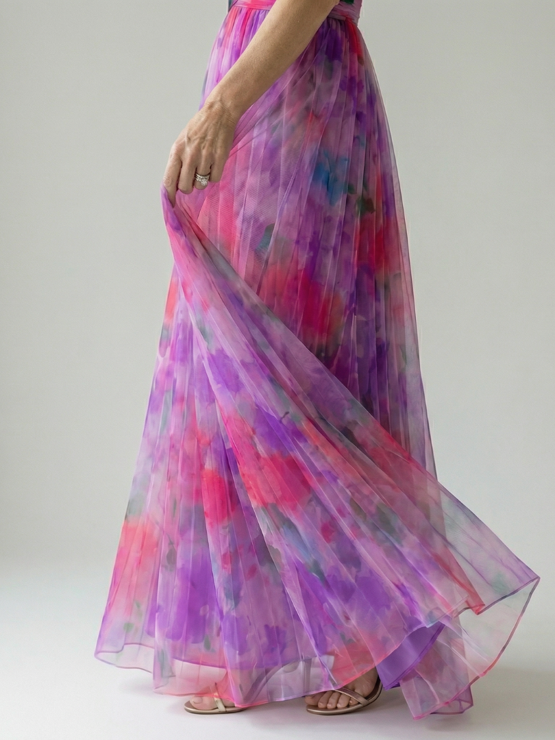 Isel | Vestido maxi suave com trespasse