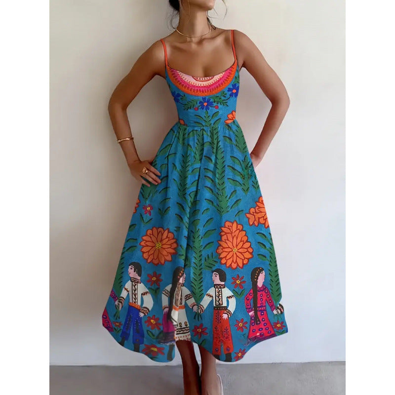 Velorina | Vestido midi Jardim popular
