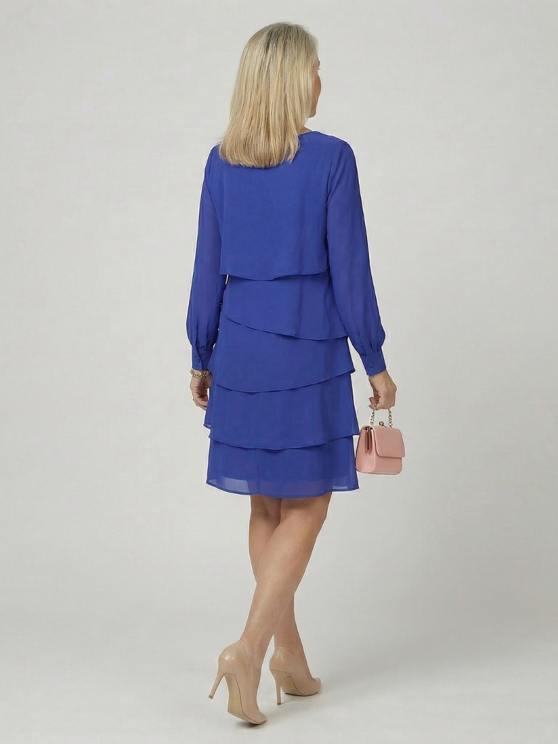 Kirax | Vestido hasta la rodilla limpio y escalonado
