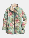 Carys | Casaco acolchoado retro com padrão floral