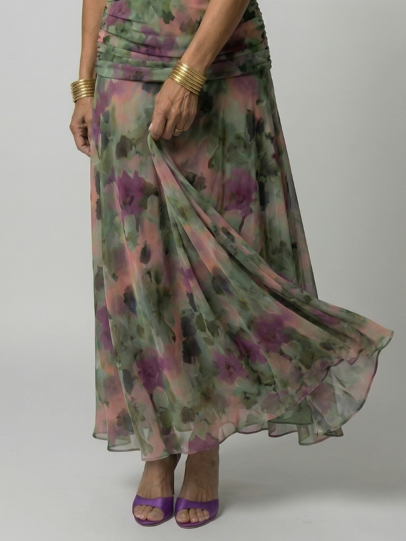 Calen | Vestidos midi fluidos com ombros descobertos