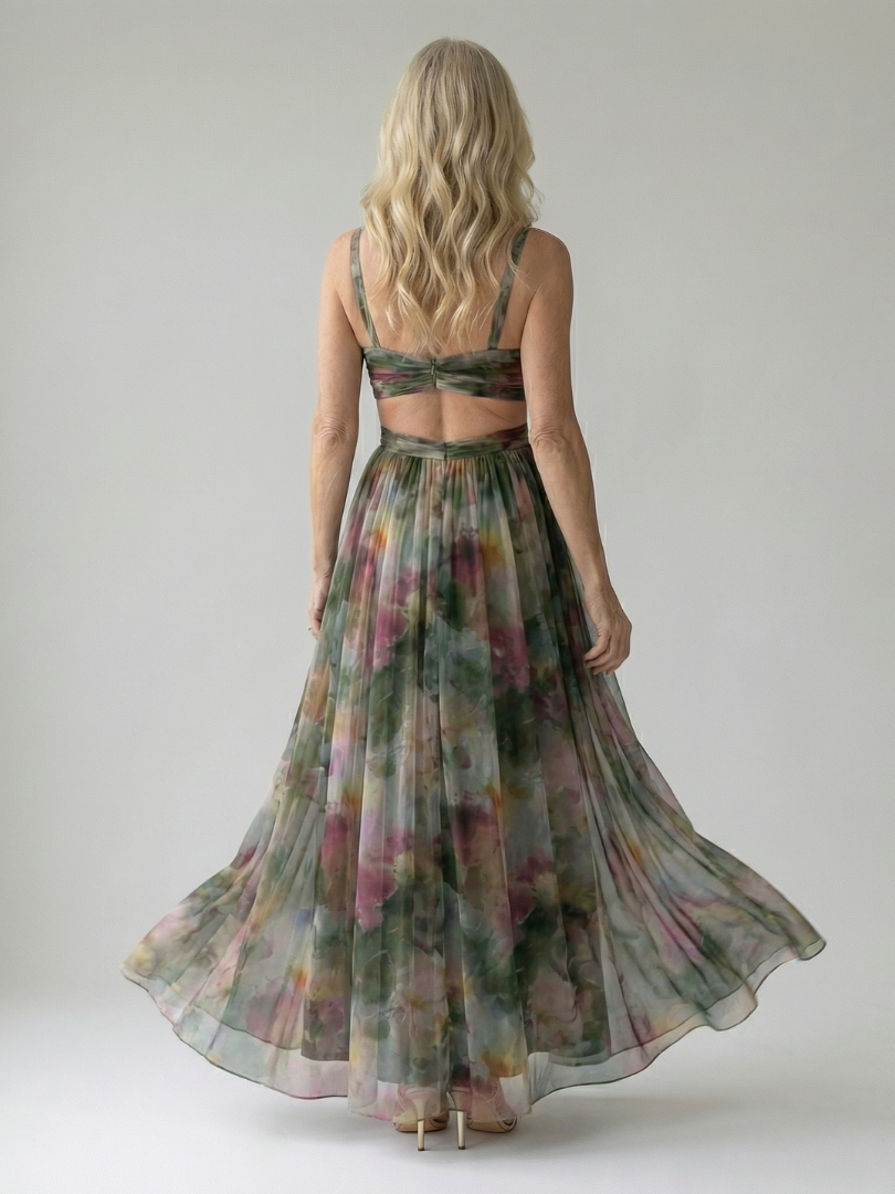 Isel | Vestido maxi suave com trespasse