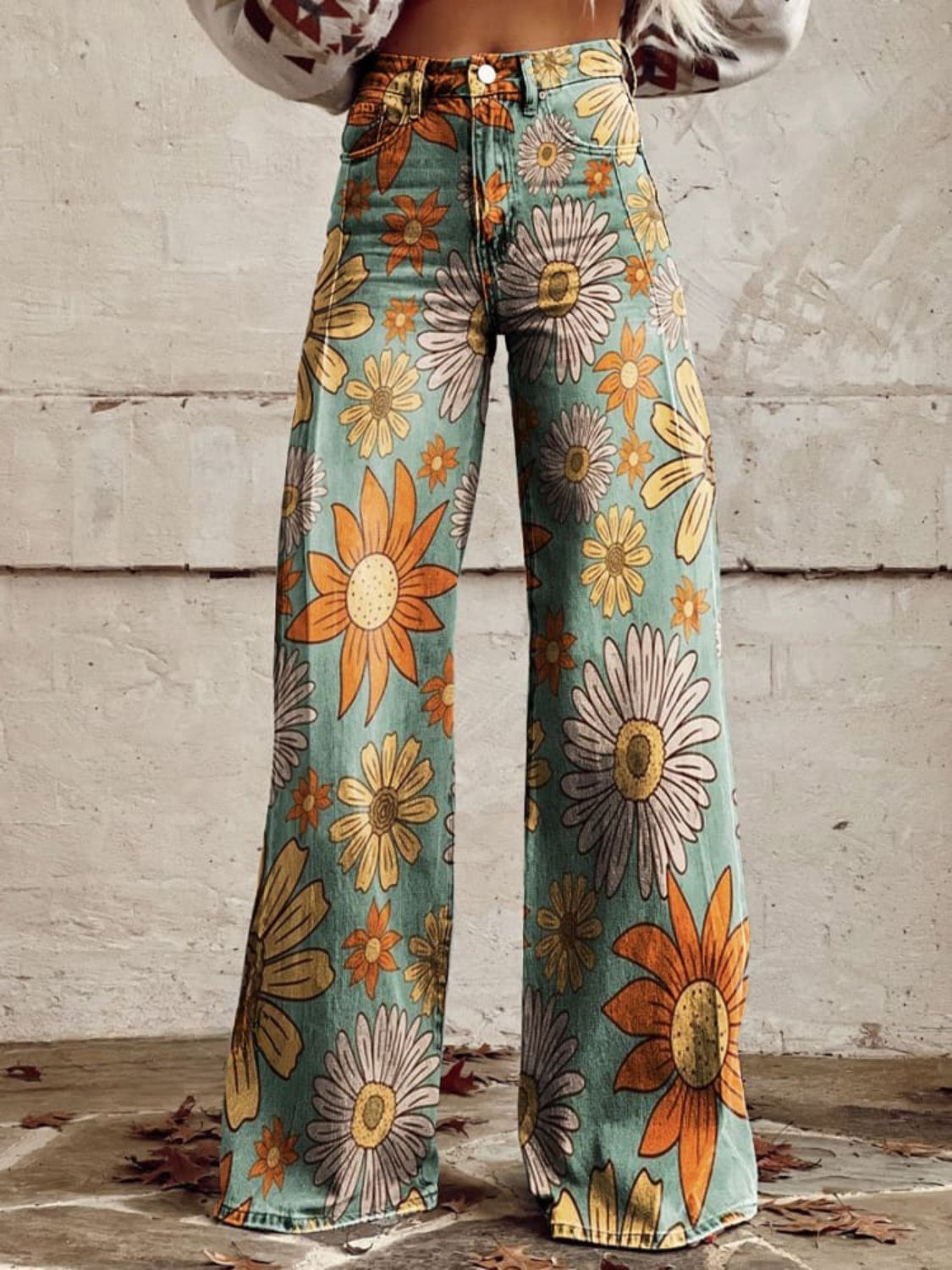 Cirilla - Calças pantalona florais