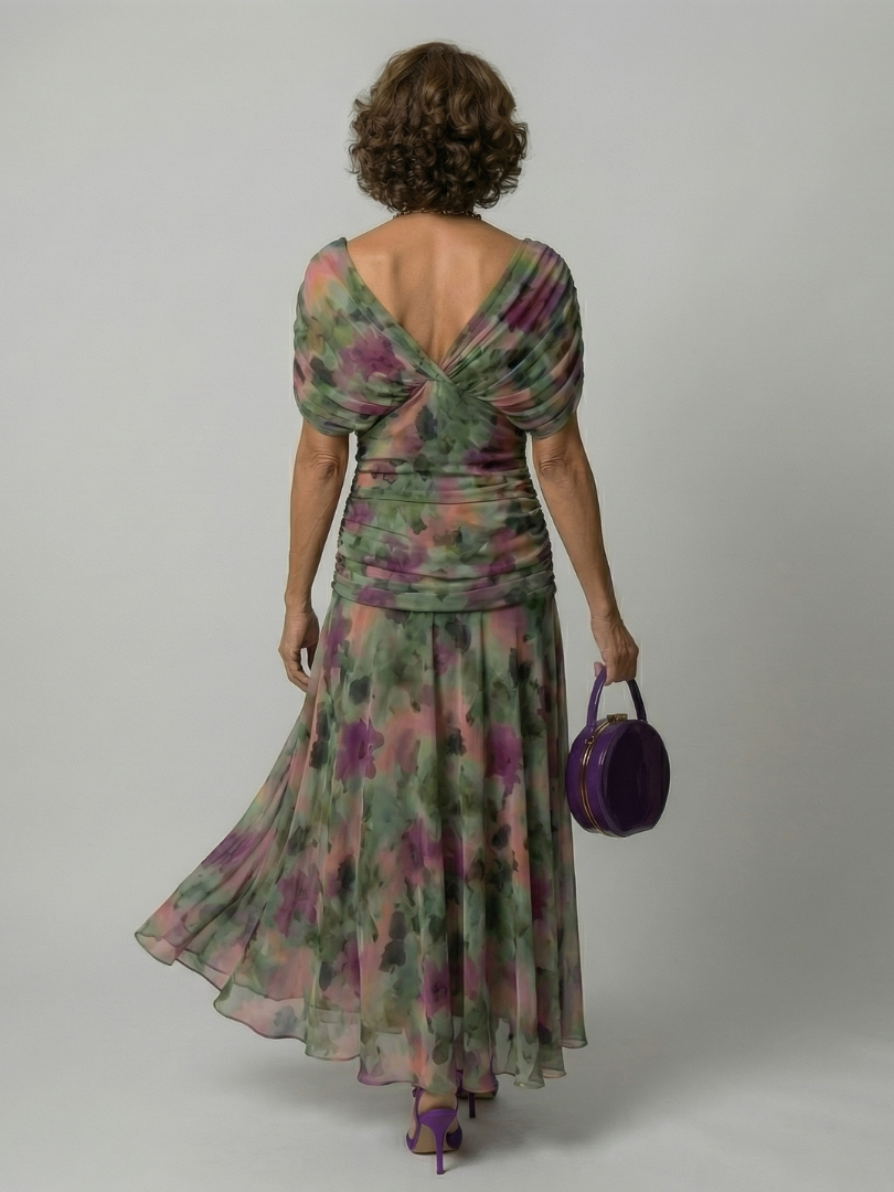 Calen | Vestidos midi fluidos com ombros descobertos