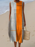 Vestido midi com blocos de cores May™