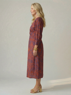 Lune | Vestido midi cruzado natural