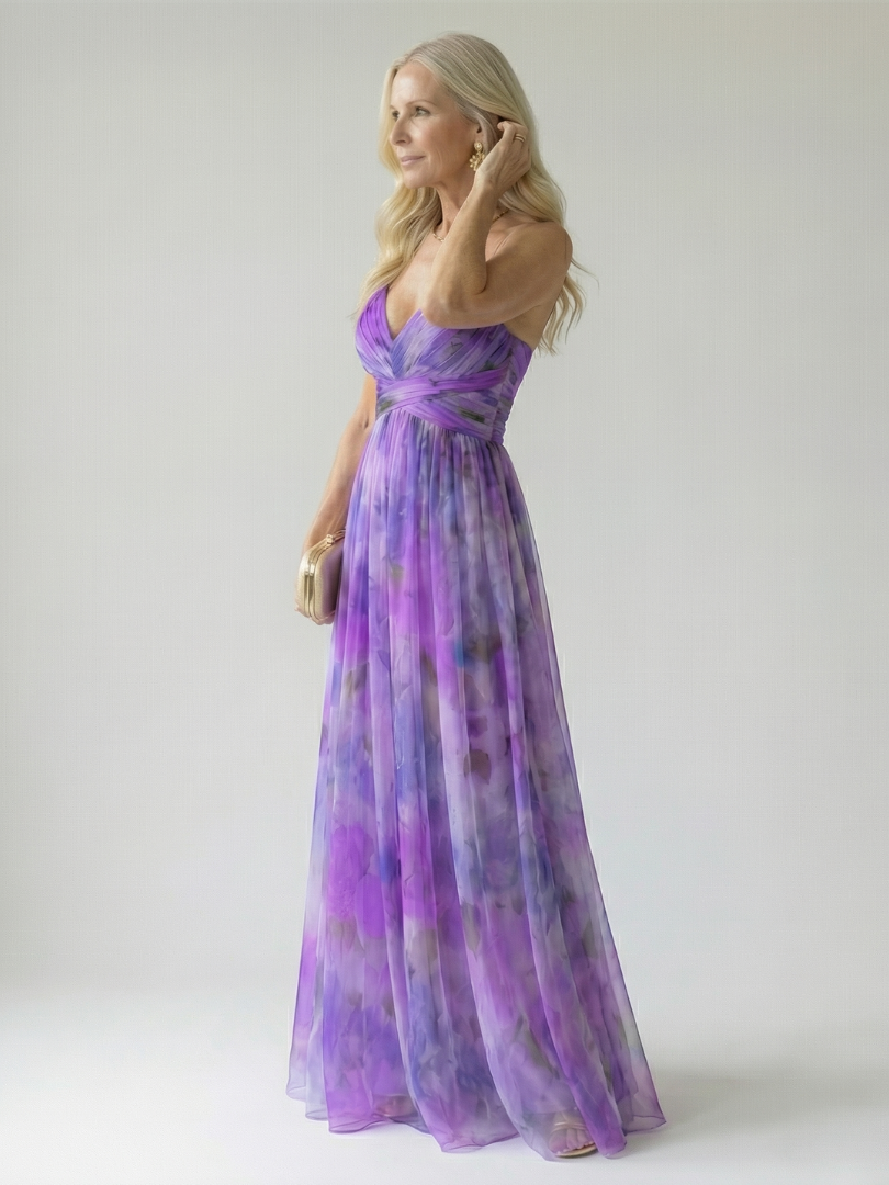 Isel | Vestido maxi suave com trespasse