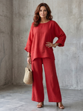 Prue | Conjunto oversized de túnica e calça pantalona