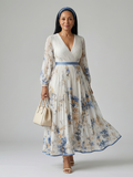 Rielle | Vestido midi cruzado plisado