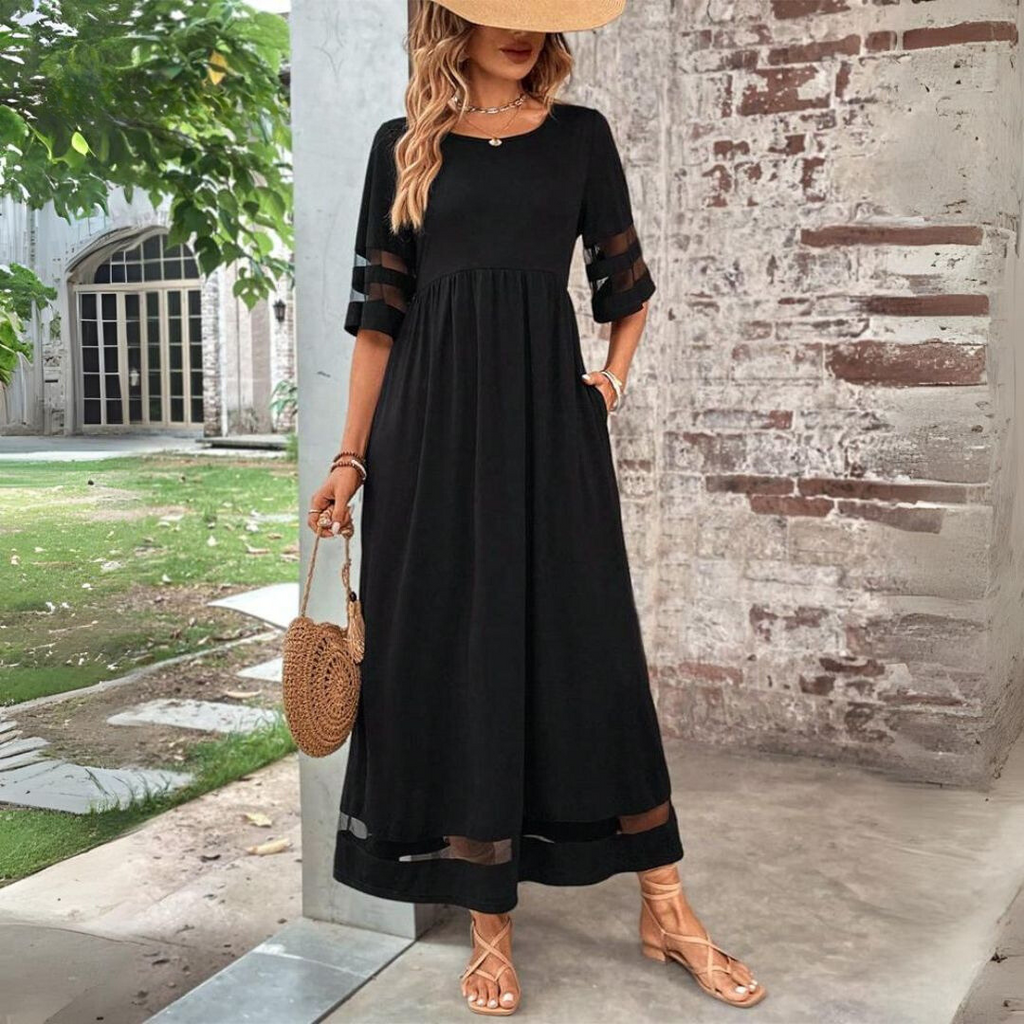 Aubrey™ | Vestido midi favorecedor que estiliza el abdomen