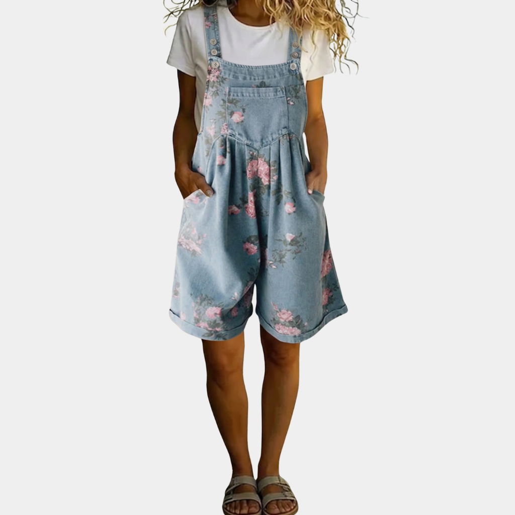 Judy | Mono floral de aspecto vaquero de algodón suave vintage desgastado