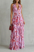Bella | Vestido longo com gola halter
