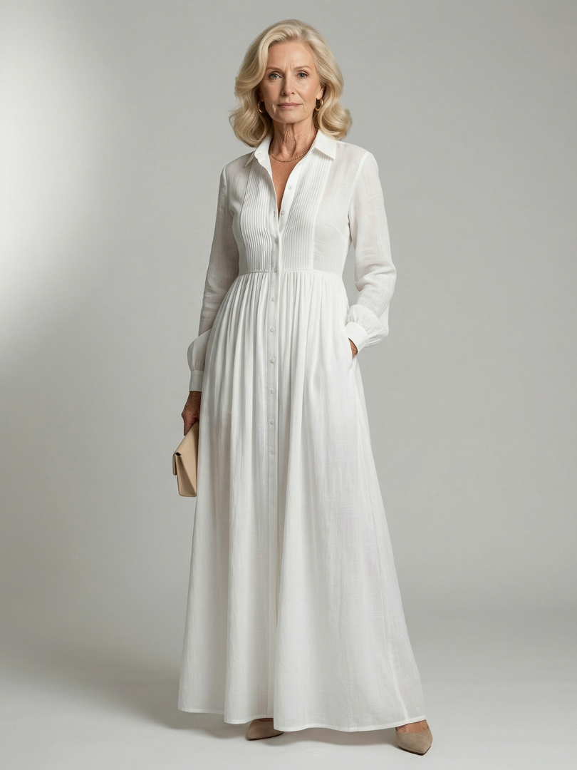 Lioren | Vestido maxi de caimento suave
