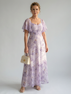 Vaelis | Vestido midi con mangas acampanadas