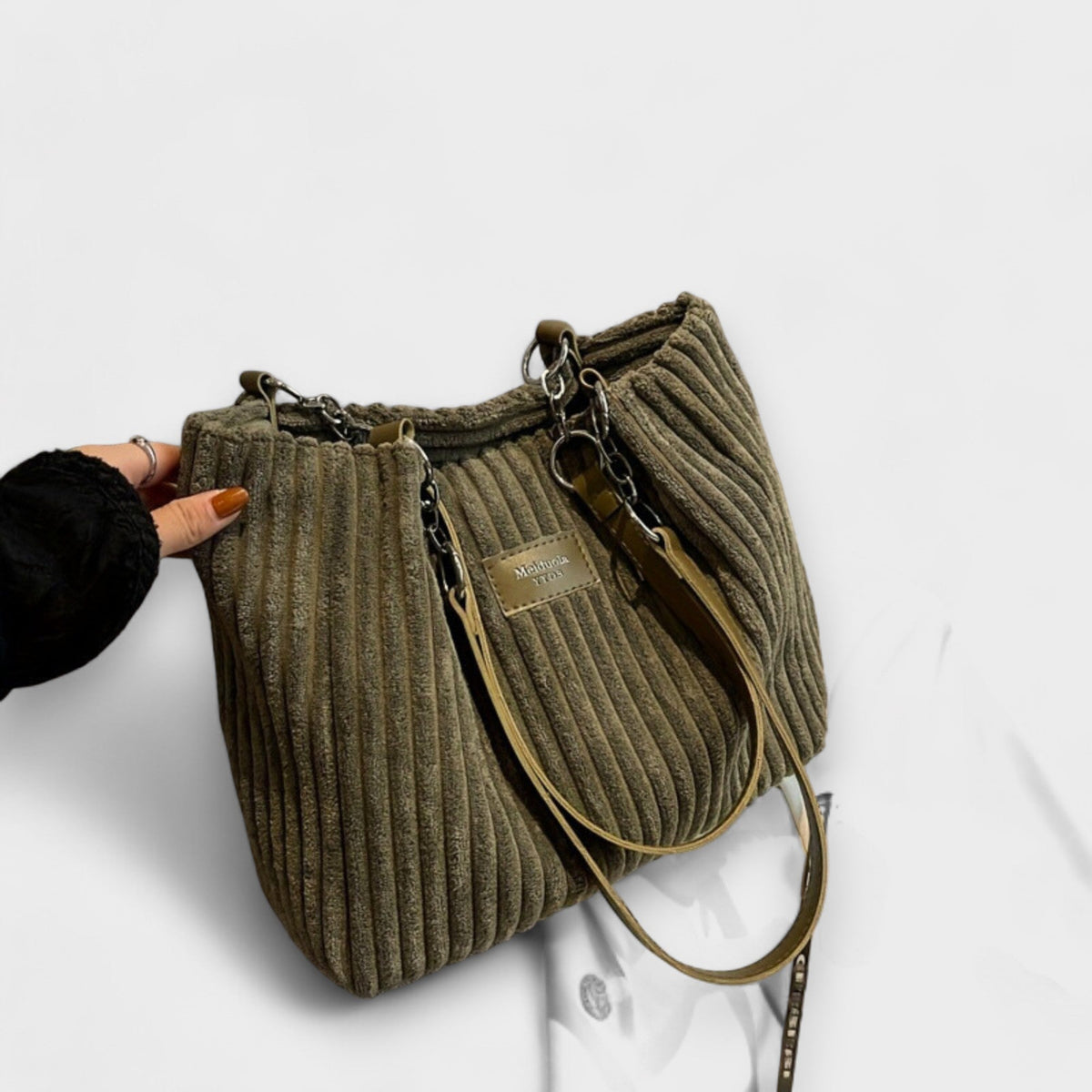 Olivia - Bolso de hombro de pana suave
