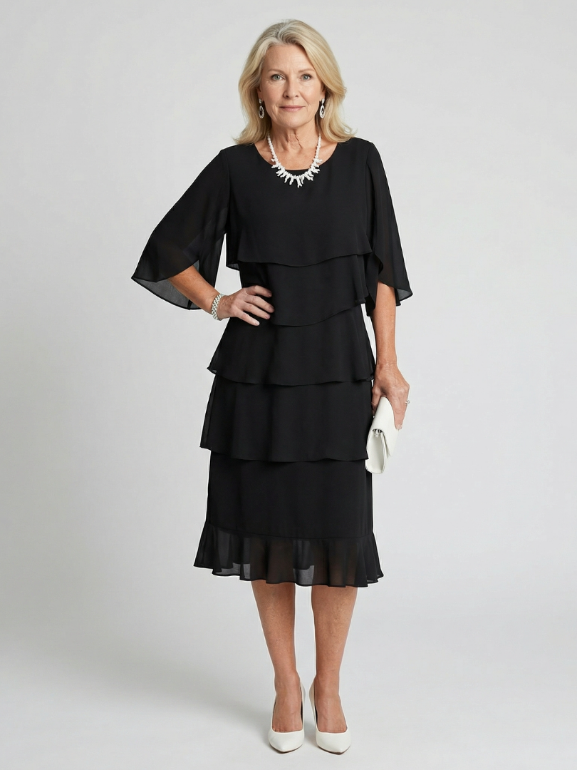 Brent | Vestido midi em camadas