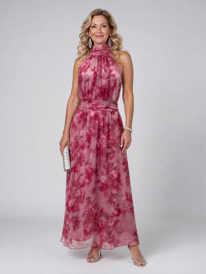 Avien | Vestido midi suave con cuello halter