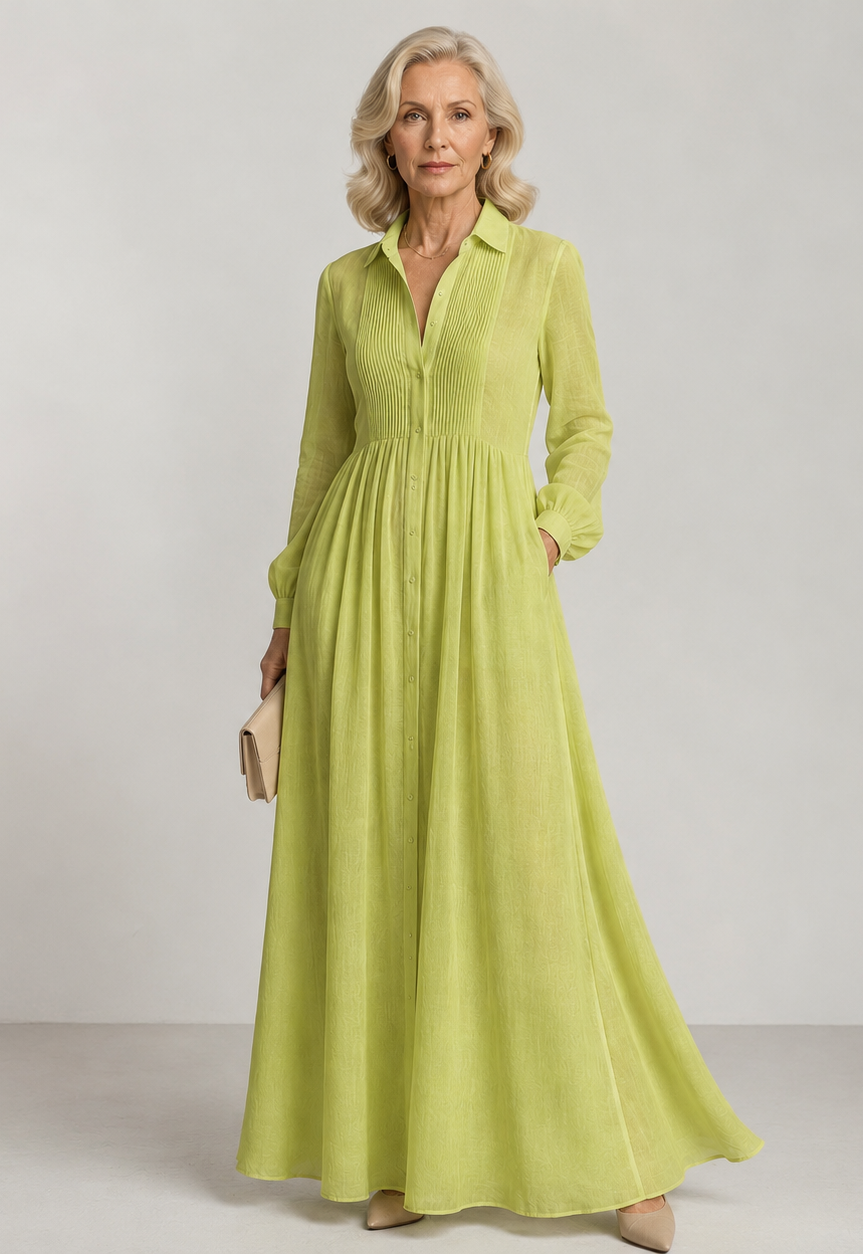 Lioren | Vestido maxi de caimento suave