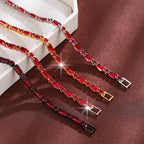 Elegant Vintage Zirconia Ruby Gold Plated Bracelet