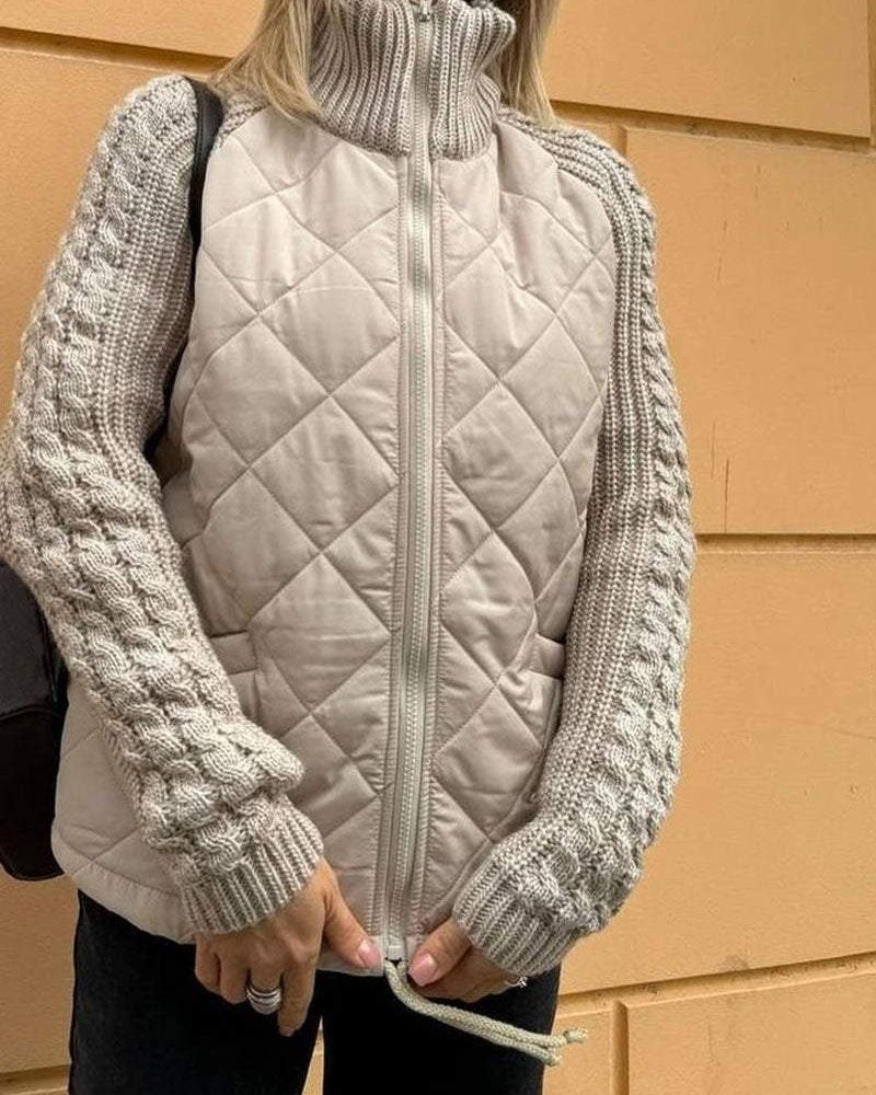 Victoria | Casual Gebreide Fleece Jas