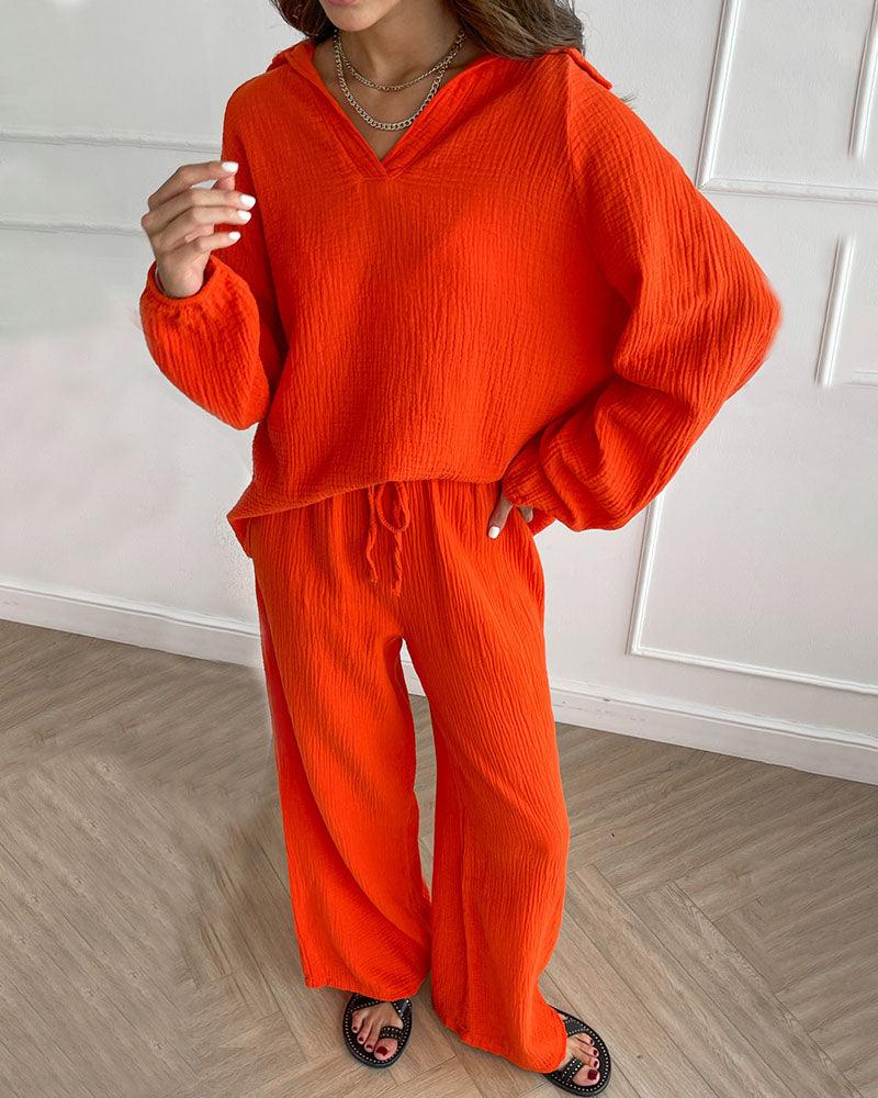 Conjunto informal con cuello de pico Autumn