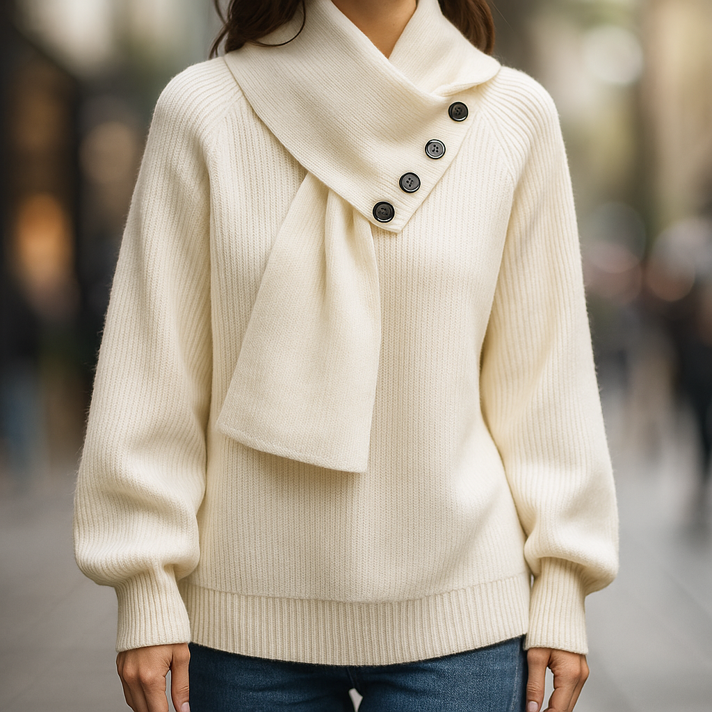 Elara | Soft Button-Detail Knit Sweater