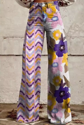 Isadora - Pantalones bohemios con flores