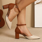 Marielle | Zapatos de tacón con tiras bicolor