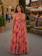 Isel | Vestido maxi suave com trespasse