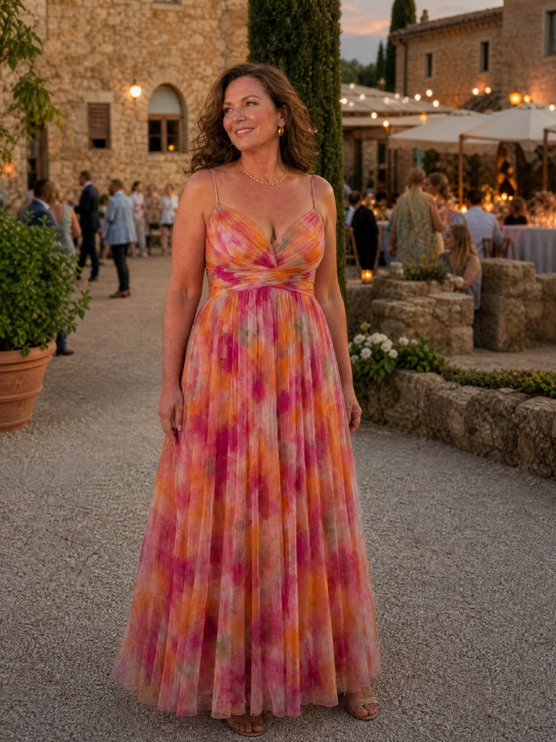 Isel | Vestido maxi suave com trespasse