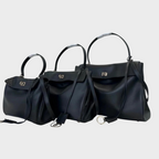 Libby | Structured Leather Handbag with Magnetic Flap Closure