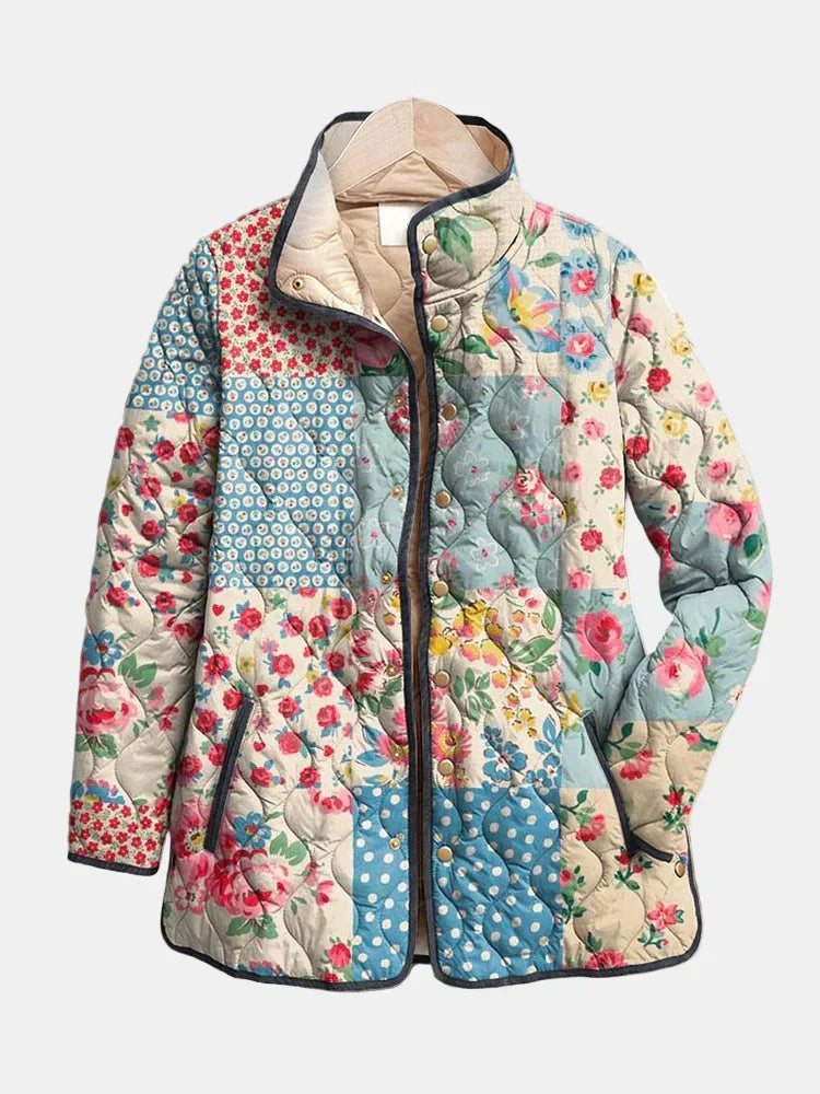 Liora | Casaco acolchoado encantador com padrão floral