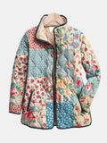 Zarae | Casaco acolchoado encantador com padrão floral para mulher