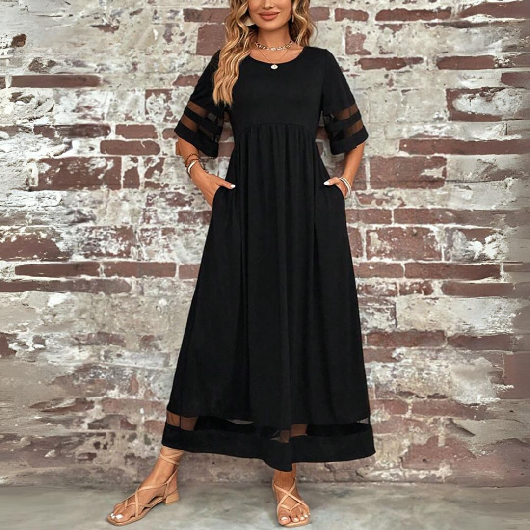Aubrey™ | Vestido midi favorecedor que estiliza el abdomen