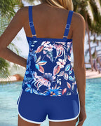 Rachelle - Conjunto de tankíni com padrão floral requintado