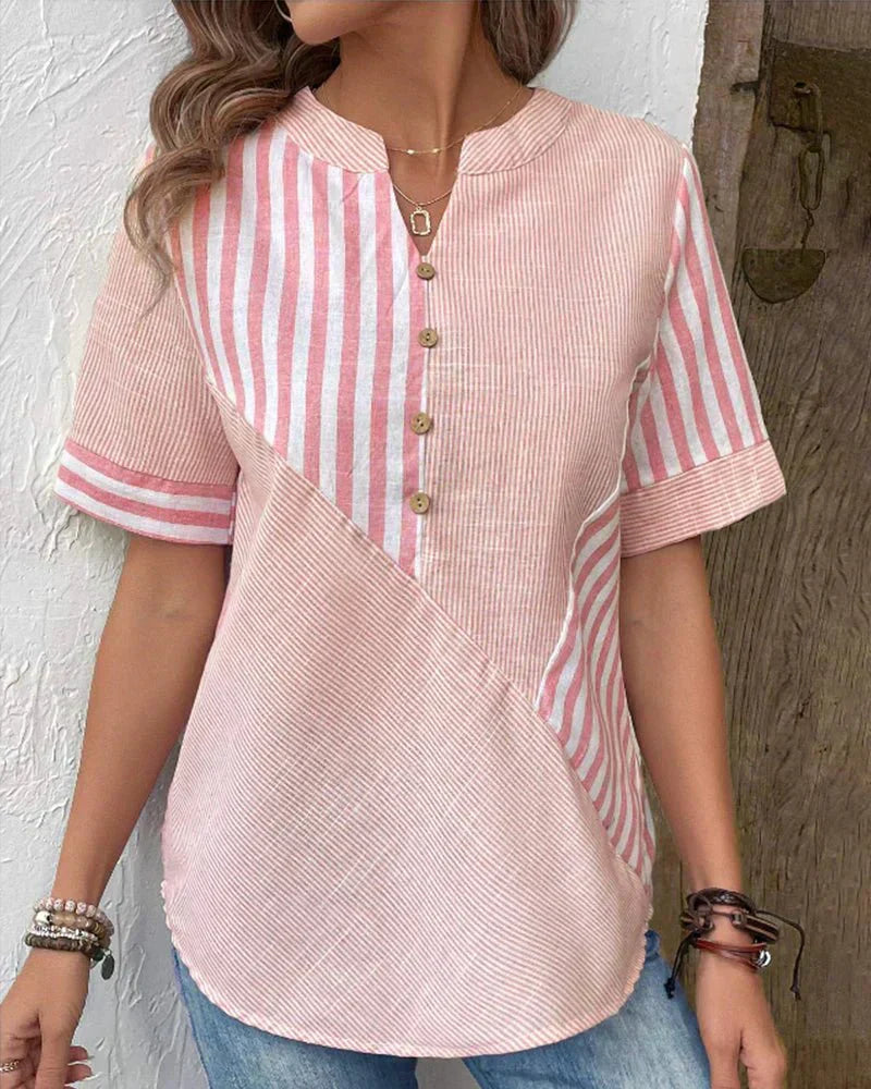Lila | Blusa listrada macia