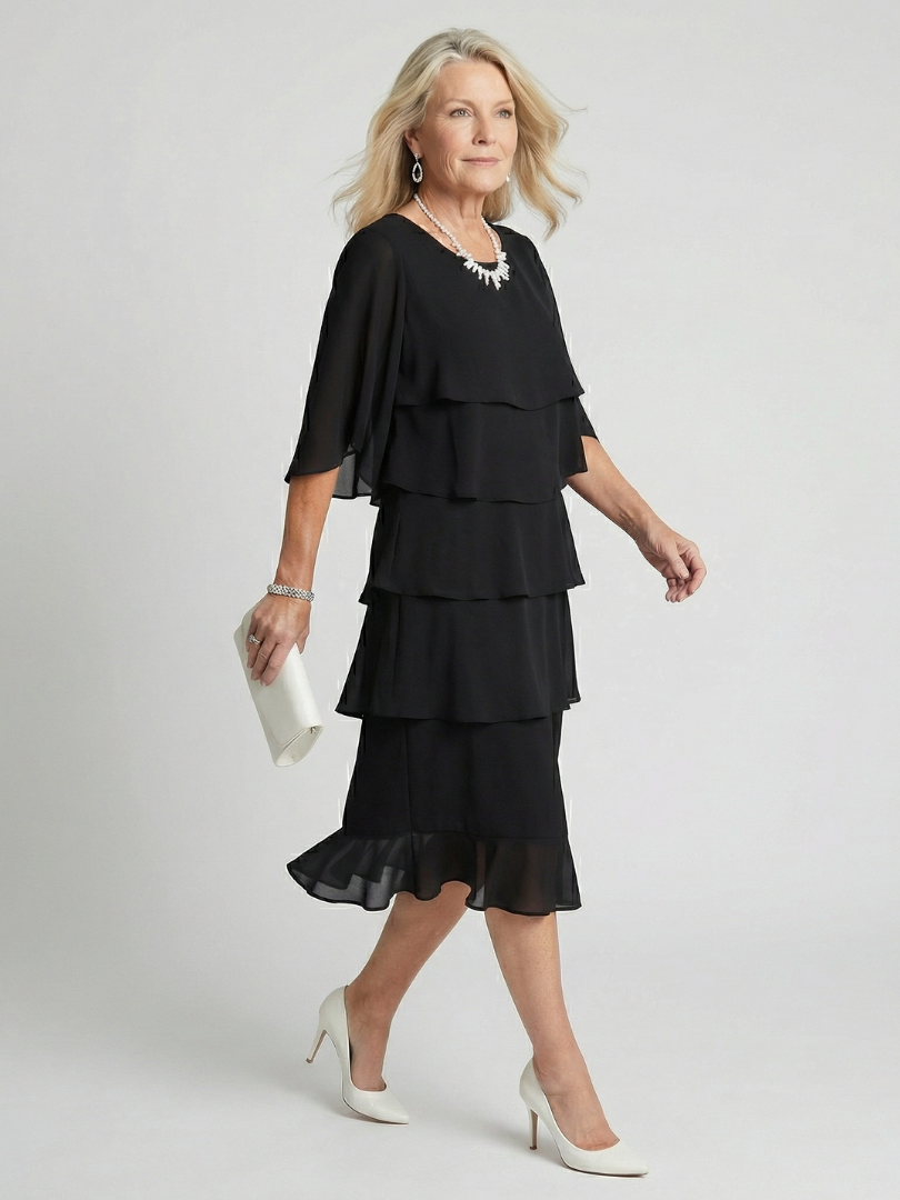 Brent | Vestido midi em camadas
