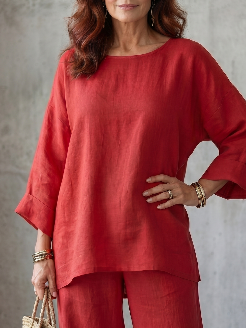 Prue | Conjunto oversized de túnica e calça pantalona