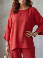 Prue | Conjunto oversized de túnica e calça pantalona