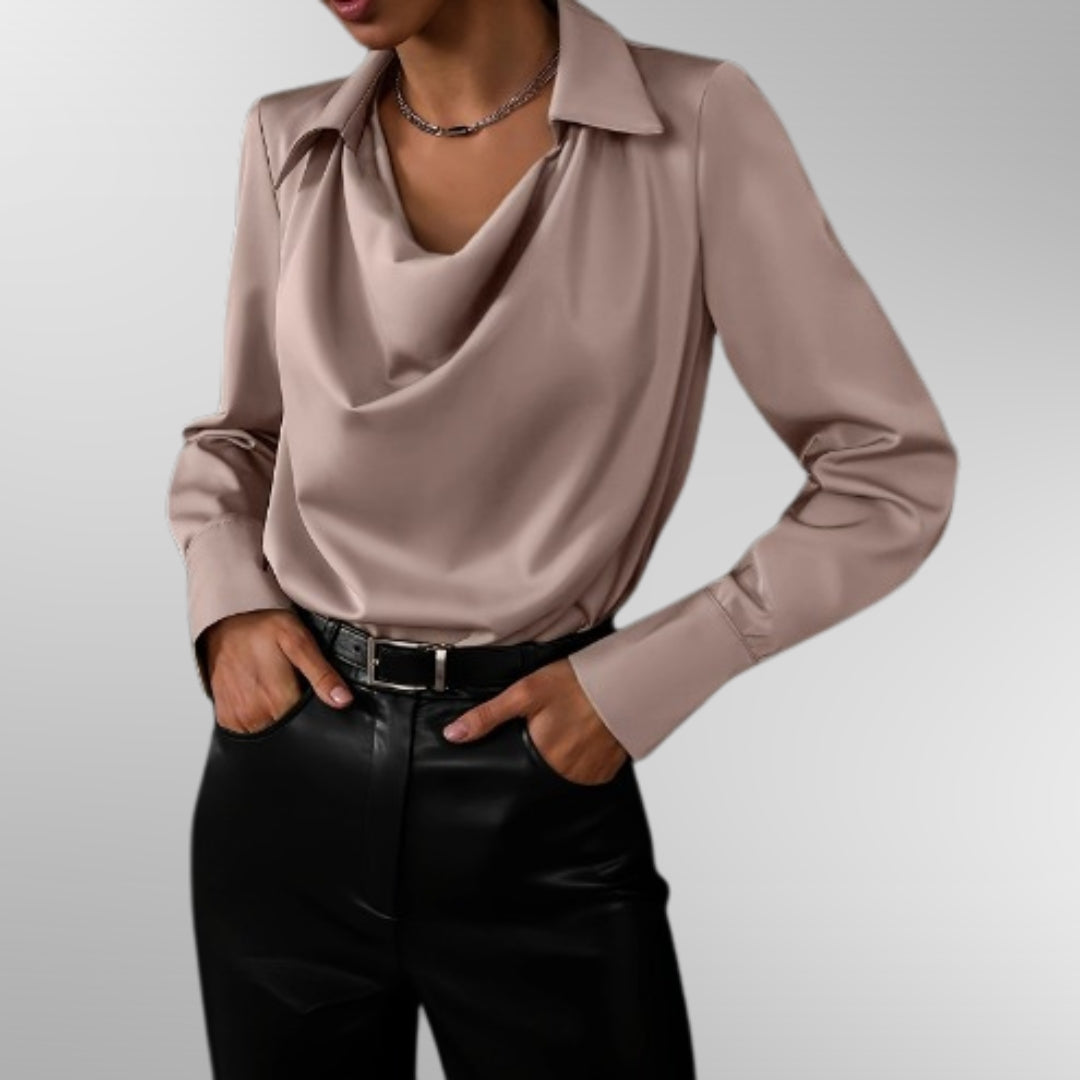 Violet | Blusa de cetim elegante