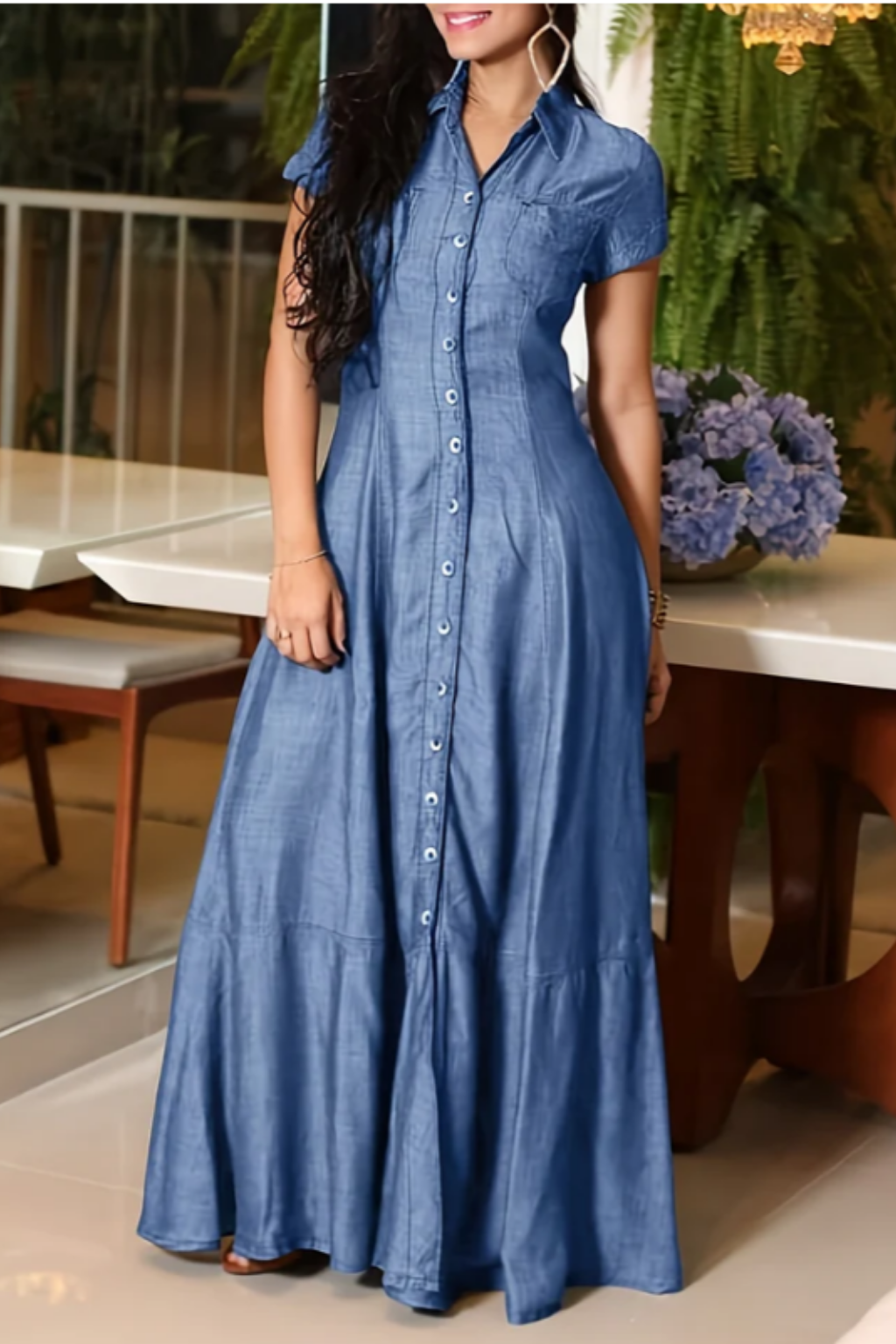 Eliza | Vestido vaquero largo