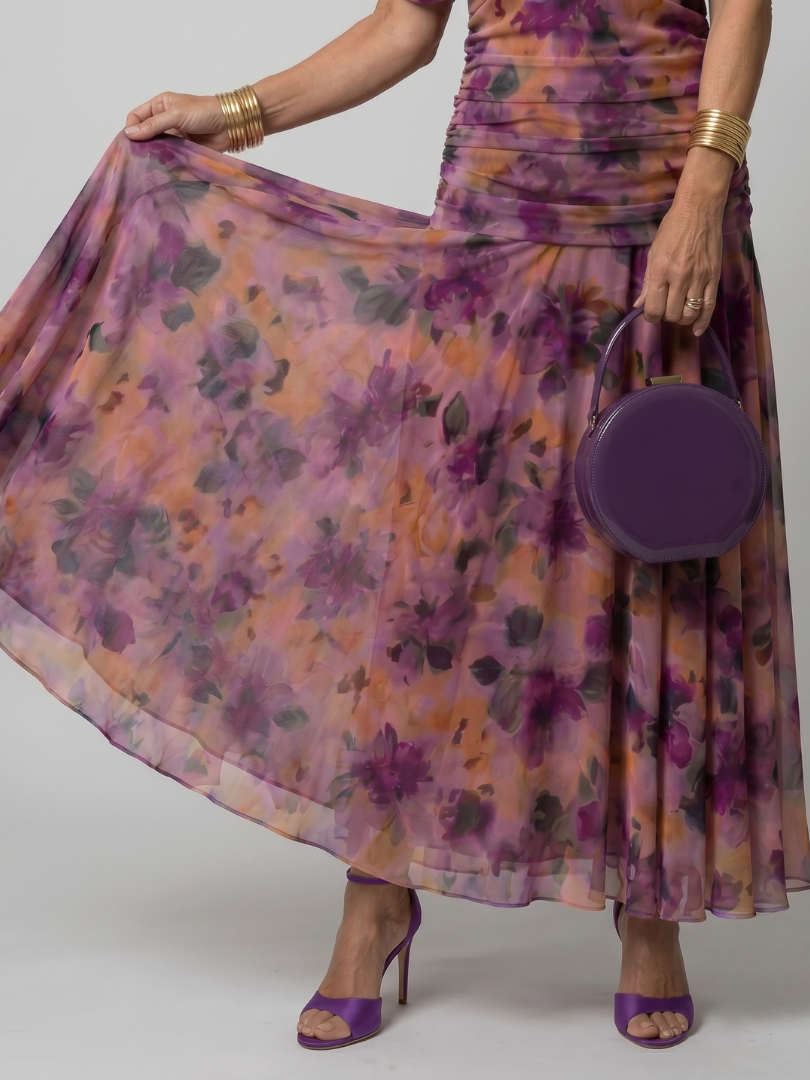 Calen | Vestido fluido midi ombro a ombro
